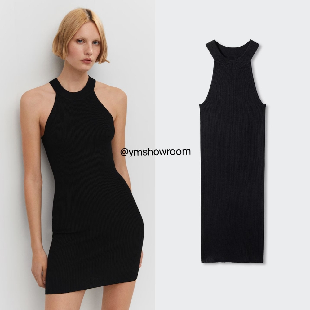 🔥Last 1🔥MANGO Ribbed short dress